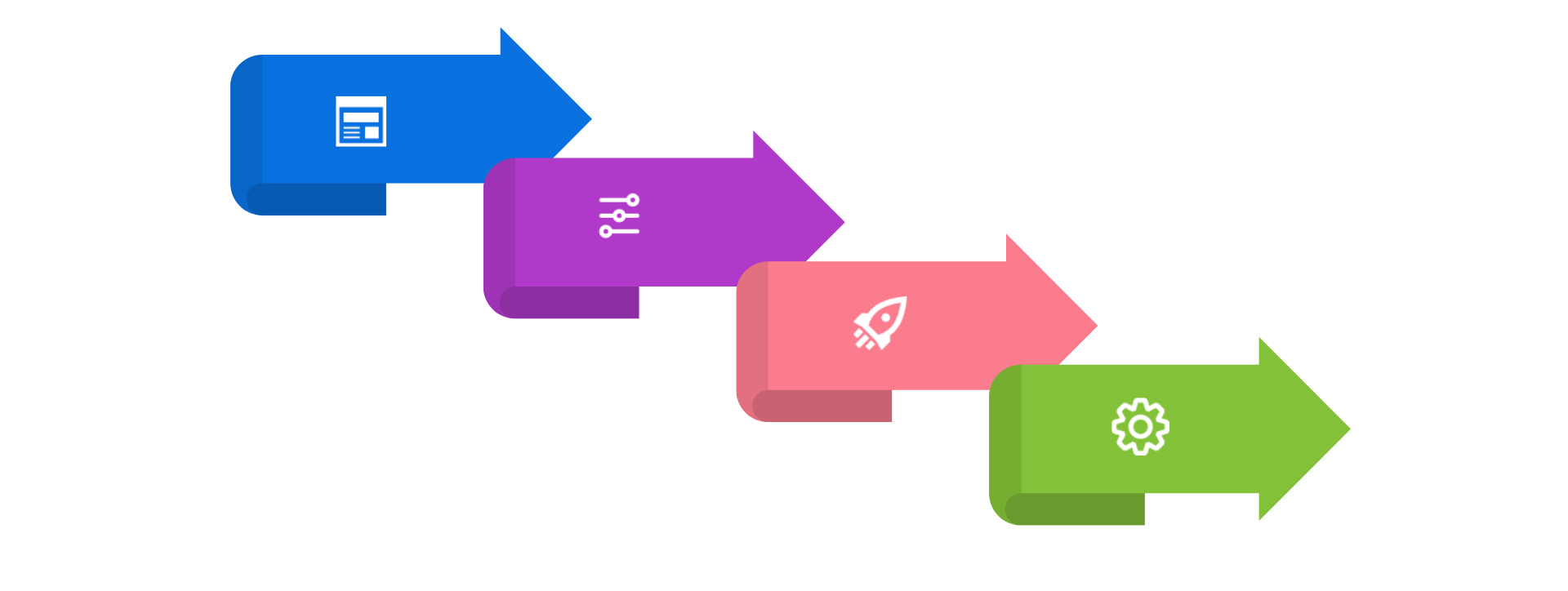 Process Steps Arrows