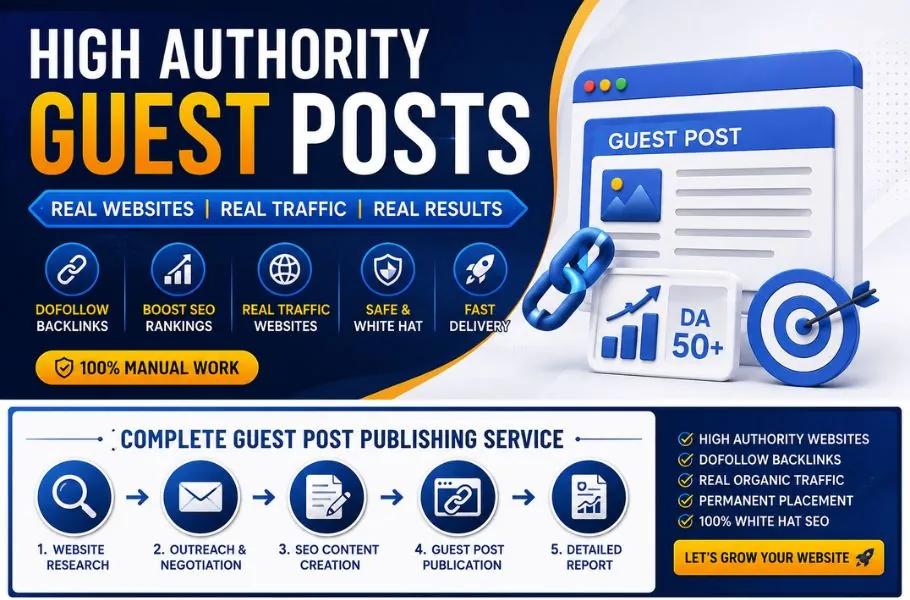 I will provide SEO guest posts with dofollow backlinks