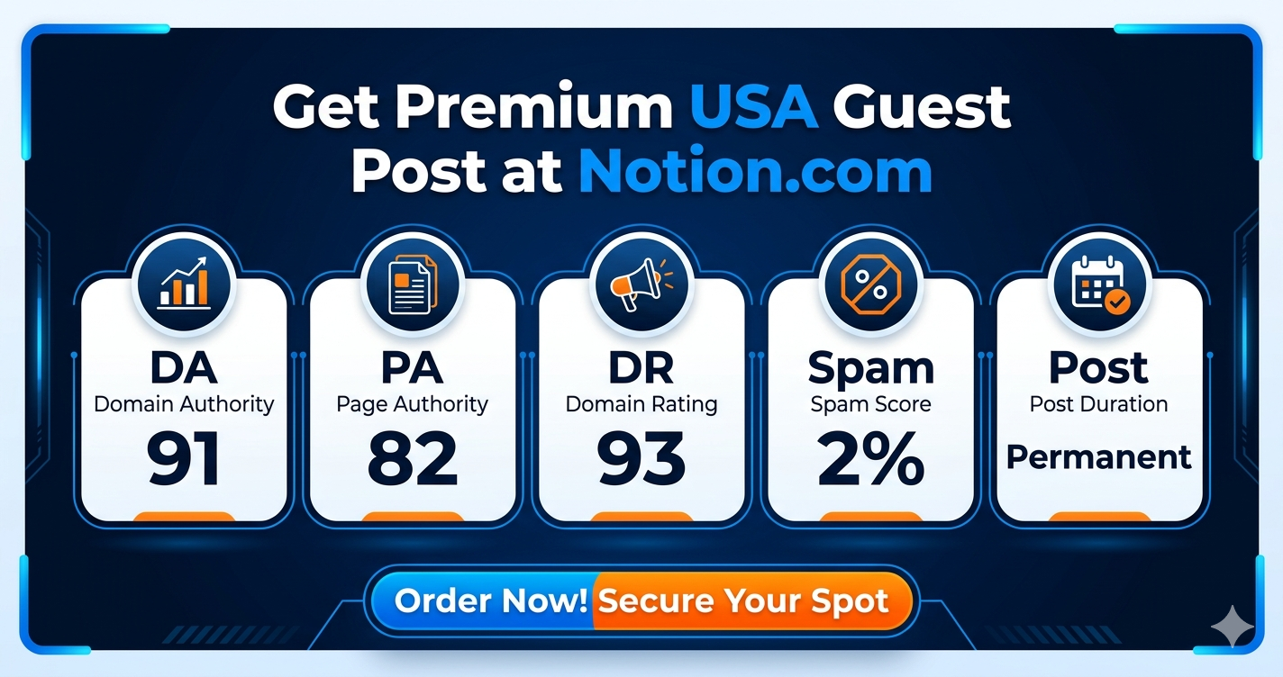 Get Premium USA Guest Posts at Notion.com (DA: 91 , Traffic: 5.3 Million)