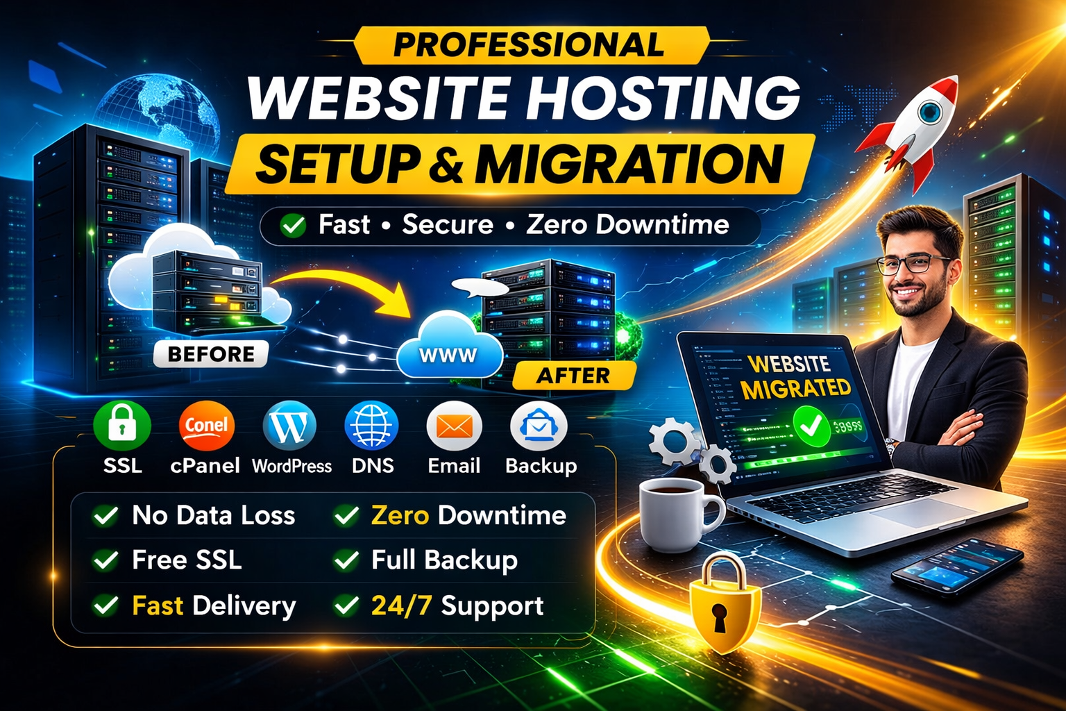 Professional Website Hosting Setup & Migration