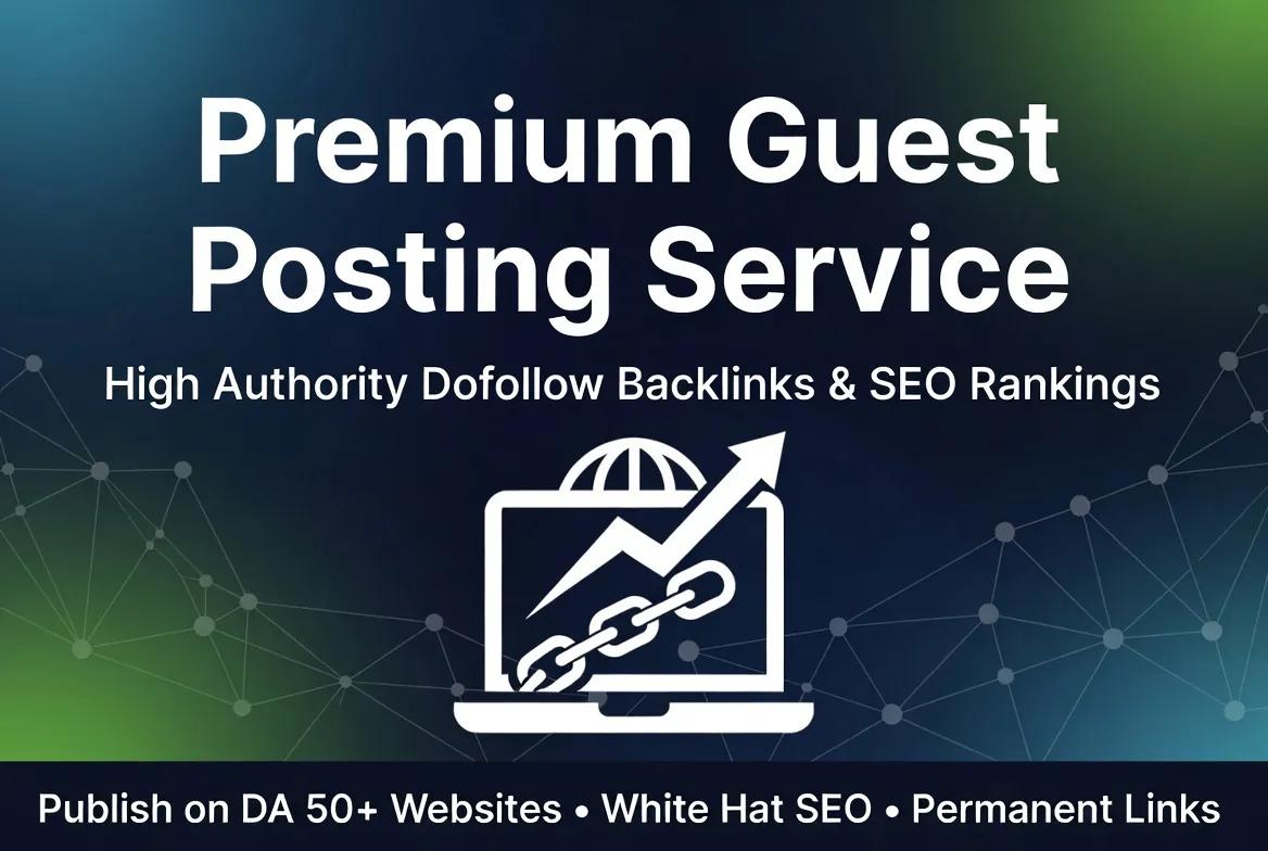 I will publish guest posts on high authority websites