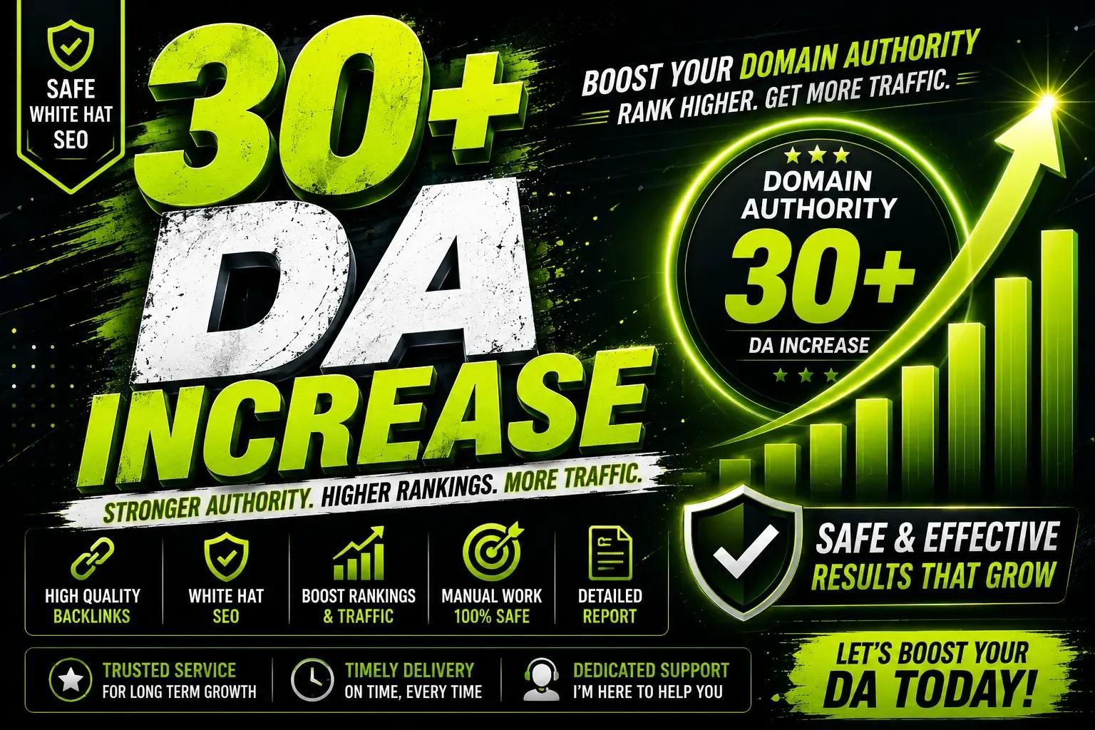 Get 30+ DA Increase With Premium Link Building