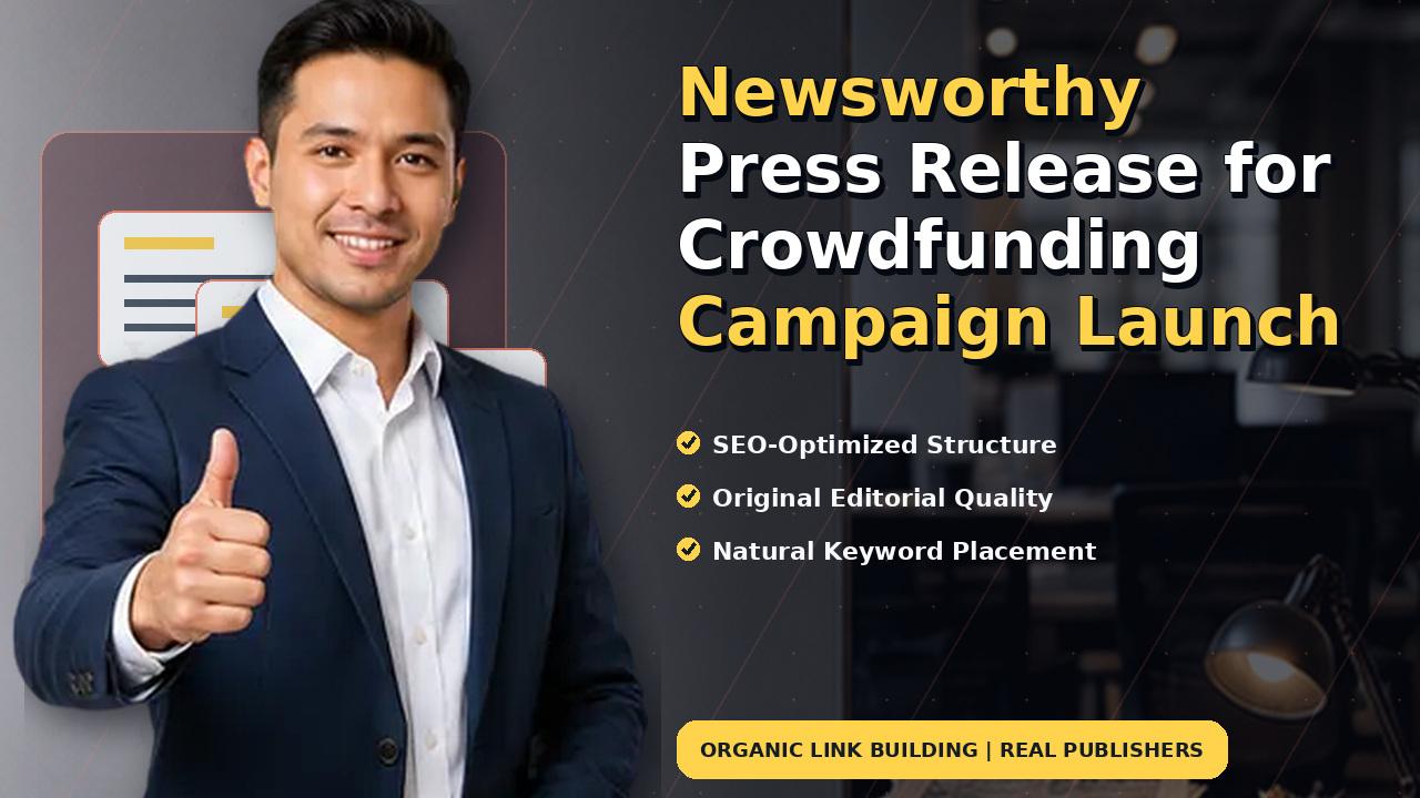 Newsworthy Press Release for Crowdfunding Campaign Launch