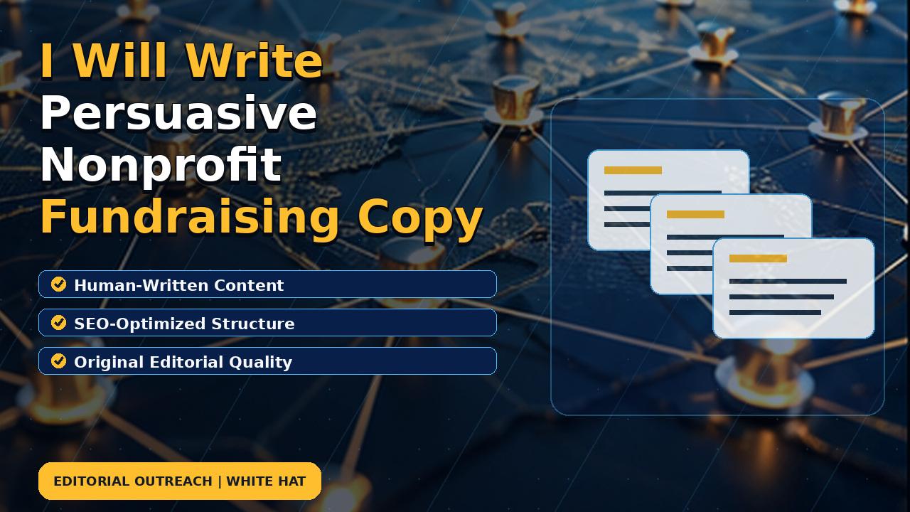 I Will Write Persuasive Nonprofit Fundraising Copy