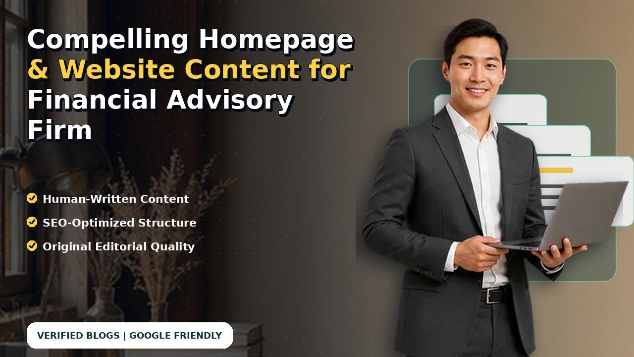 Compelling Homepage & Website Content for Financial Advisory Firm
