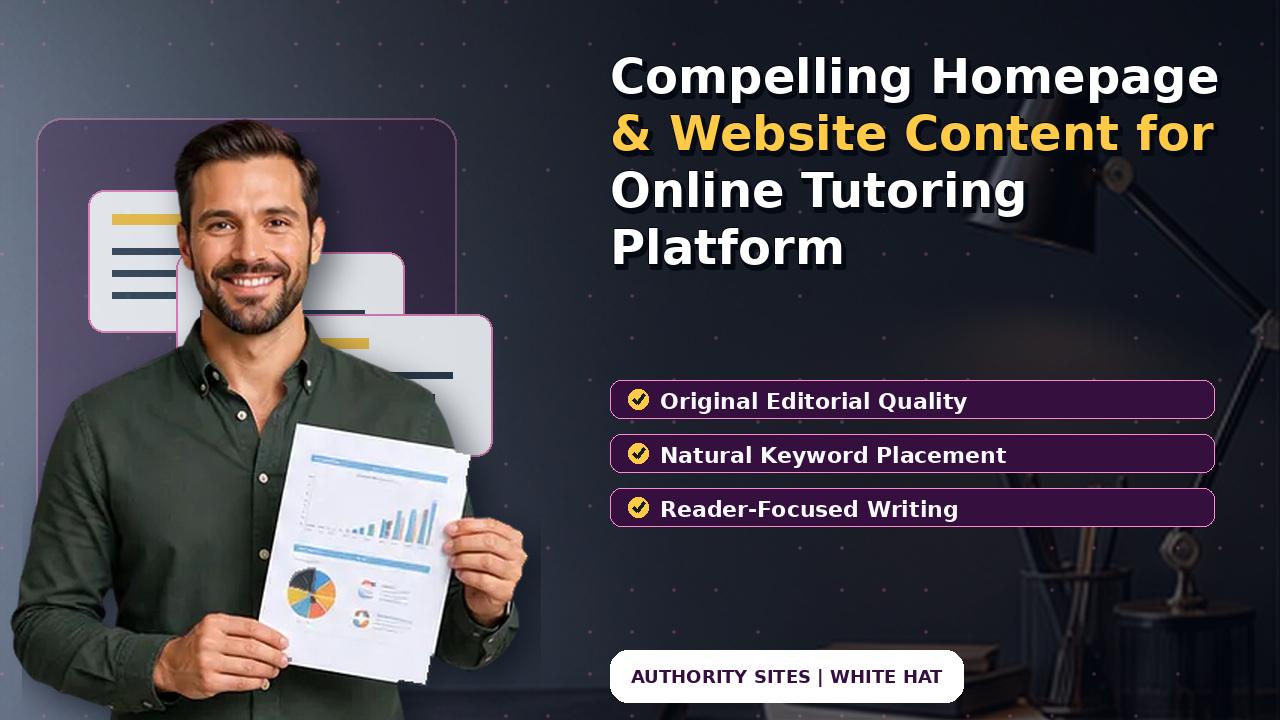 Compelling Homepage & Website Content for Online Tutoring Platform
