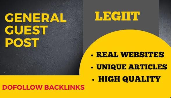 High DA General Guest Post Service - Instant Publishing