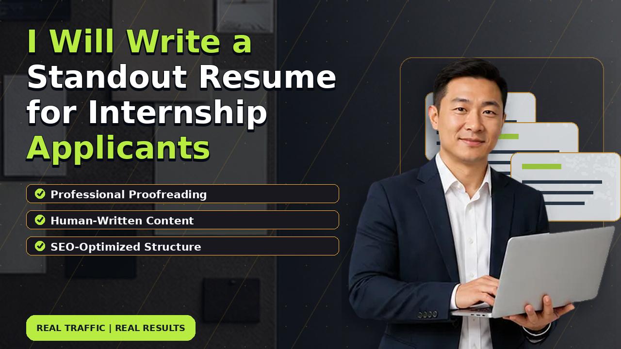 I Will Write a Standout Resume for Internship Applicants
