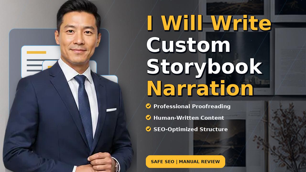 I Will Write Custom Storybook Narration