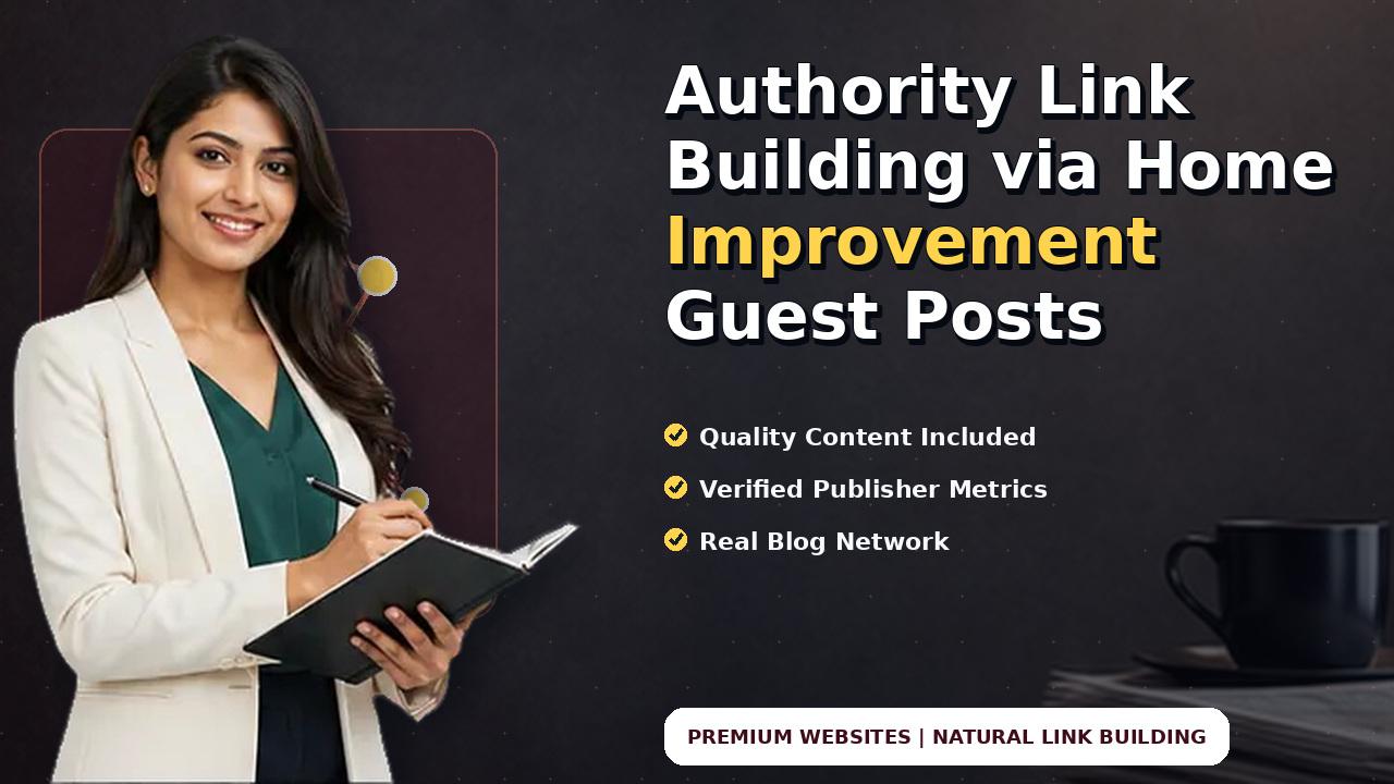 Authority Link Building via Home Improvement Guest Posts