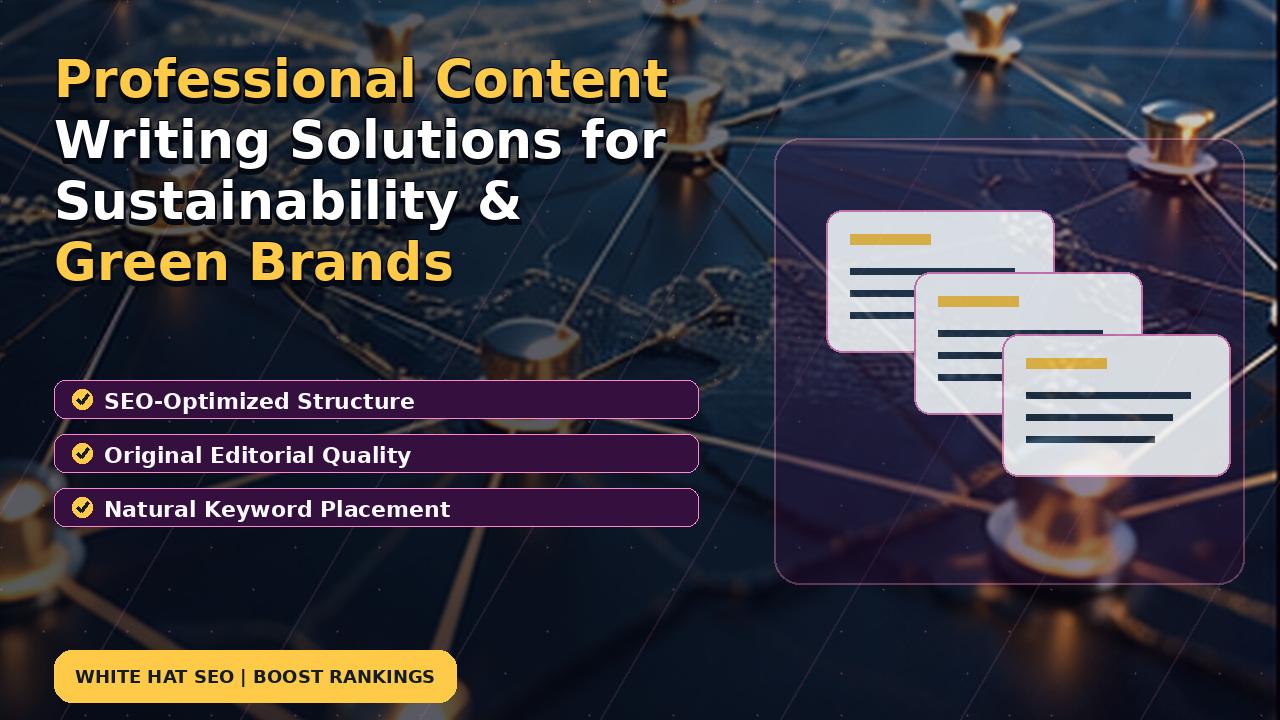 Professional Content Writing Solutions for Sustainability & Green Brands