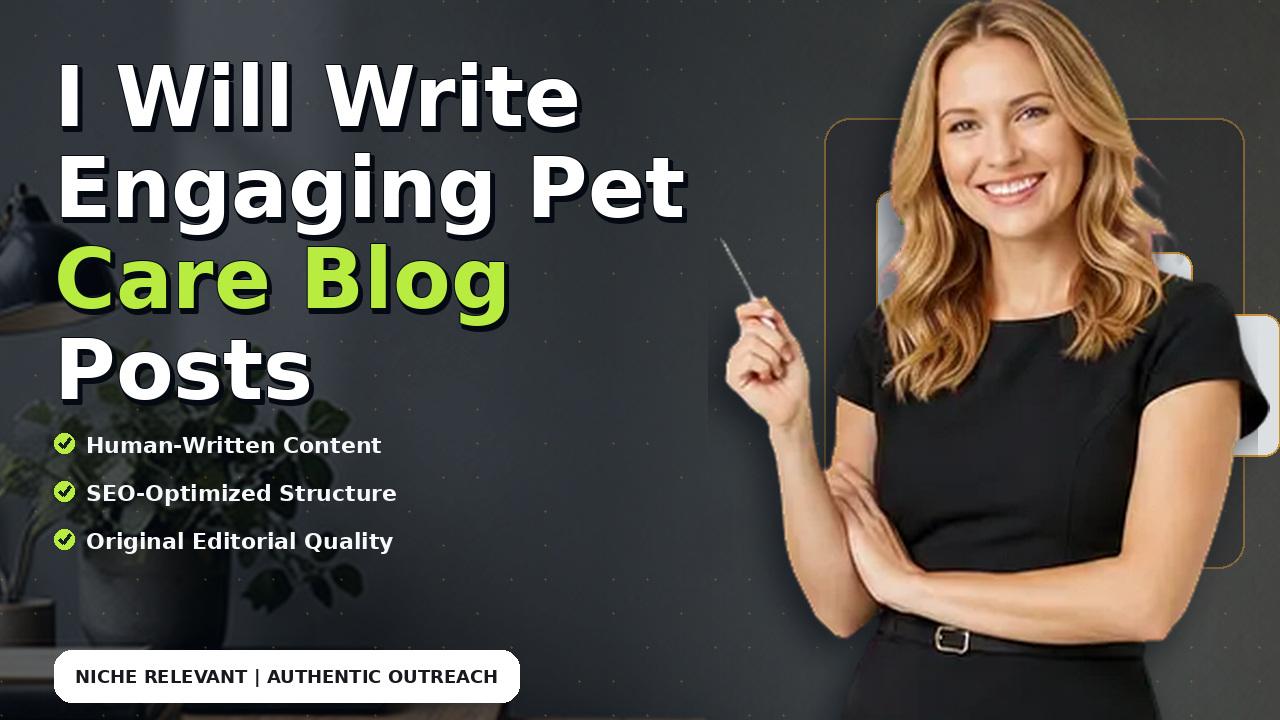 I Will Write Engaging Pet Care Blog Posts