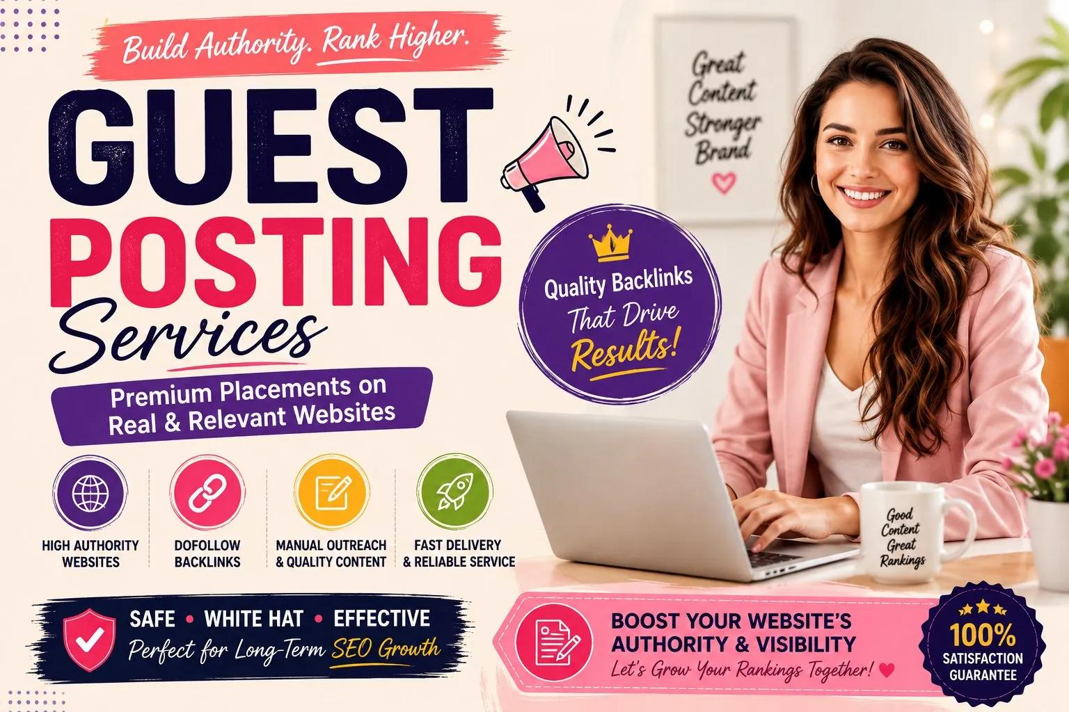 I will publish high quality guest posts on real websites