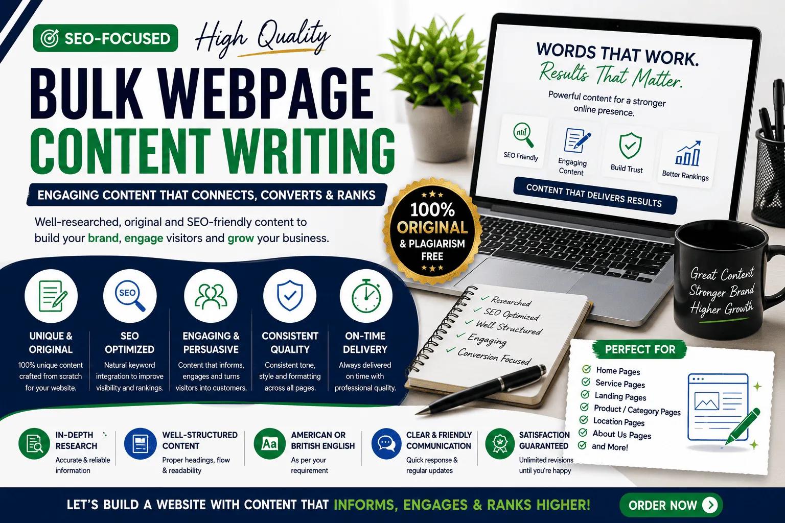 I Will Write High-Quality Bulk Website Content