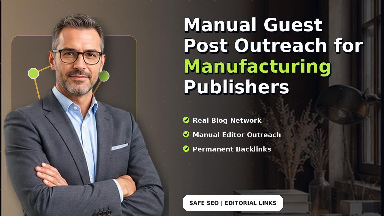 Manual Guest Post Outreach for Manufacturing Publishers