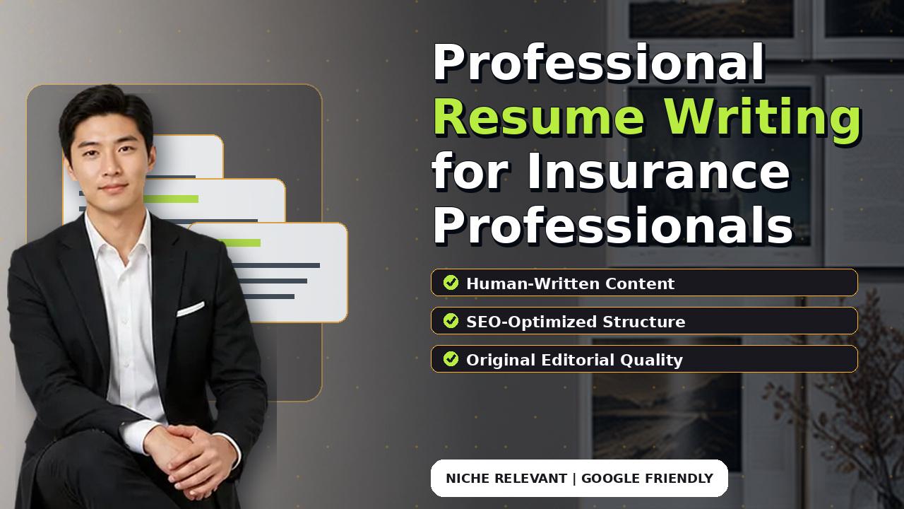 Professional Resume Writing for Insurance Professionals