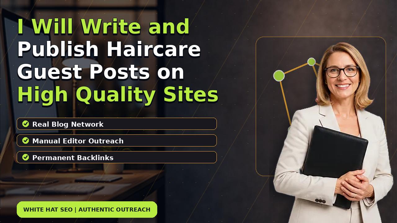 I Will Write and Publish Haircare Guest Posts on High Quality Sites