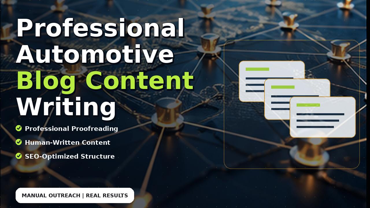 Professional Automotive Blog Content Writing