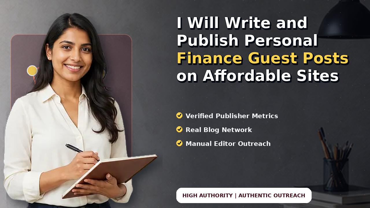 I Will Write and Publish Personal Finance Guest Posts on Affordable Sites