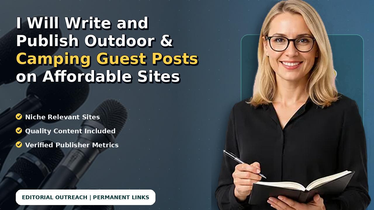 I Will Write and Publish Outdoor & Camping Guest Posts on Affordable Sites
