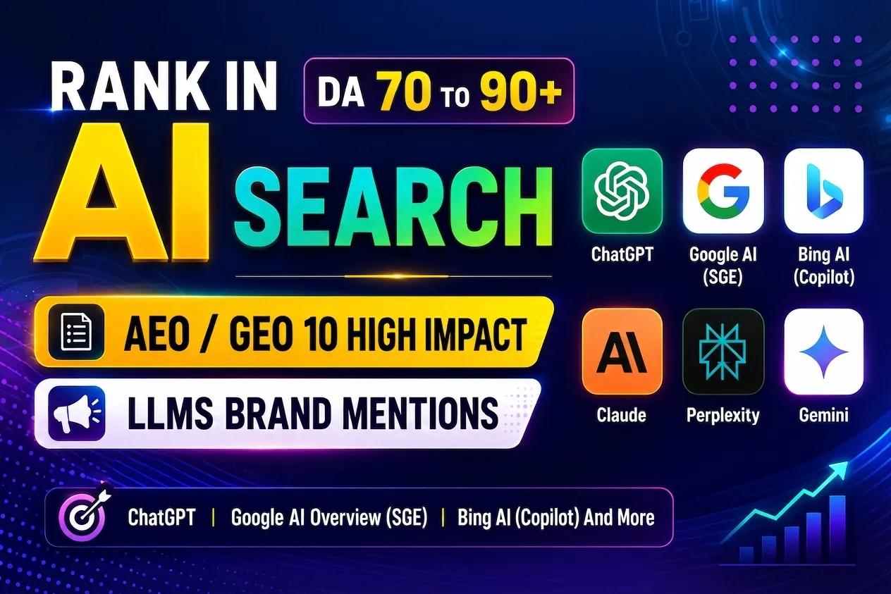 10 Indexed LLMs Brand Mentions | AEO/GEO Focus Link Building