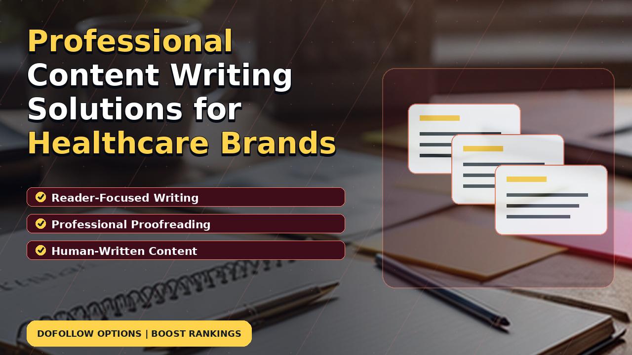Professional Content Writing Solutions for Healthcare Brands