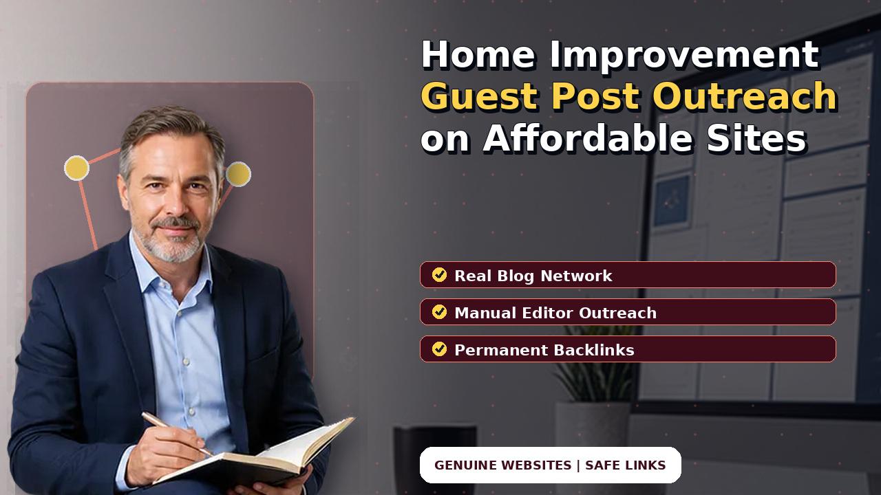 Home Improvement Guest Post Outreach on Affordable Sites