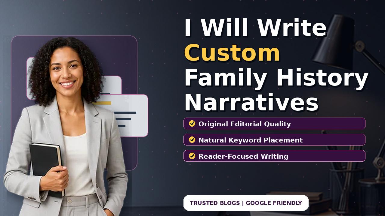 I Will Write Custom Family History Narratives