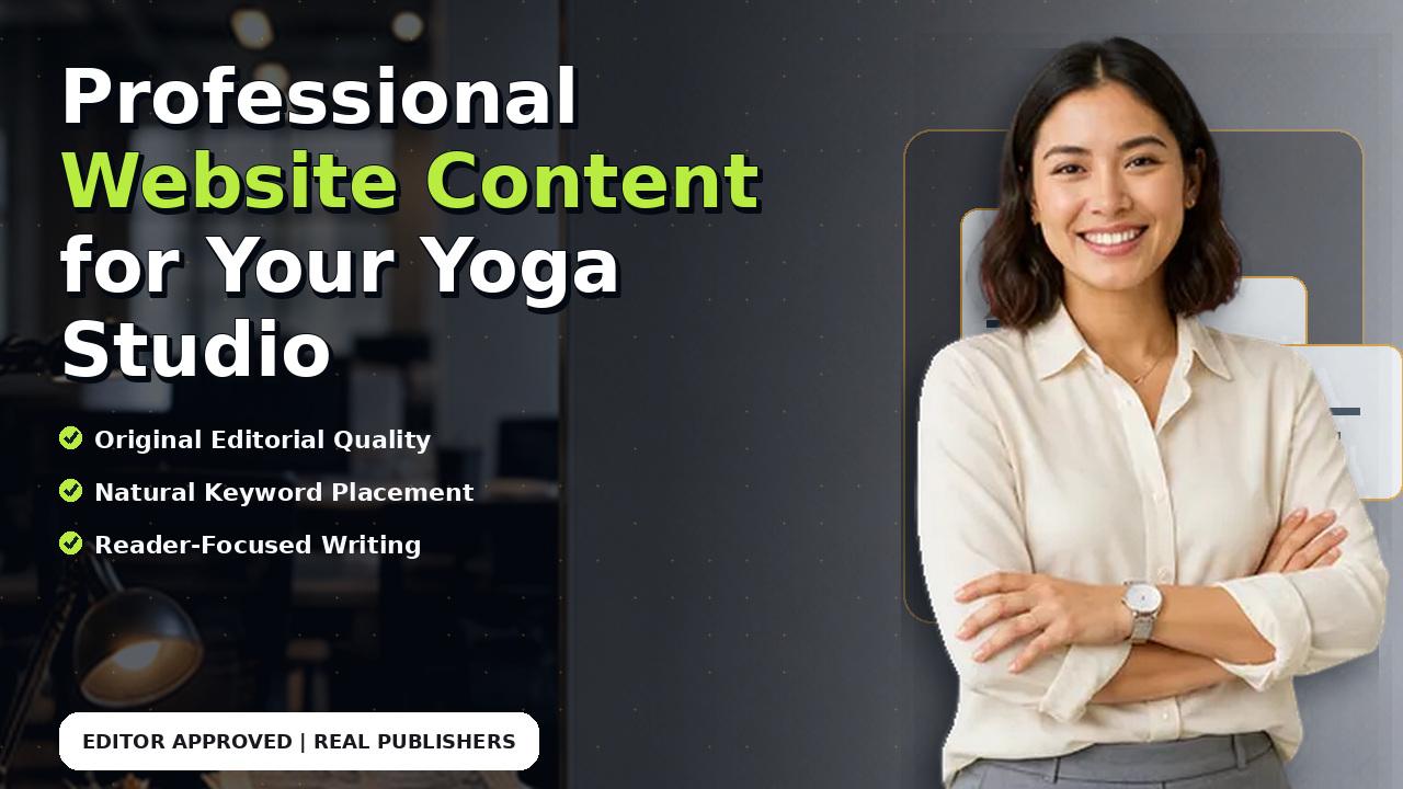 Professional Website Content for Your Yoga Studio