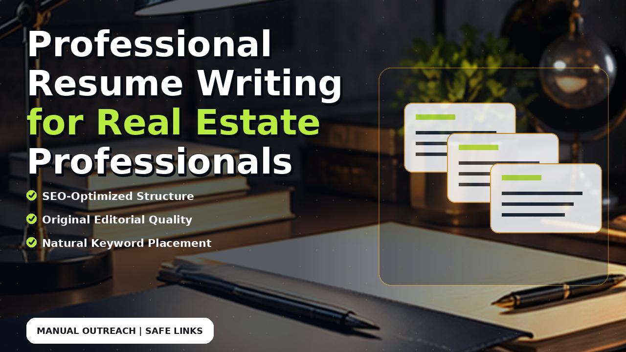 Professional Resume Writing for Real Estate Professionals