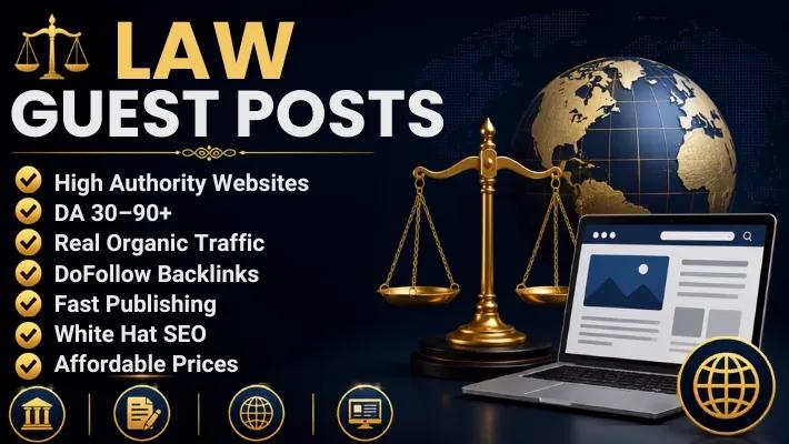 I Will Publish Premium Law Guest Posts on High DA Websites