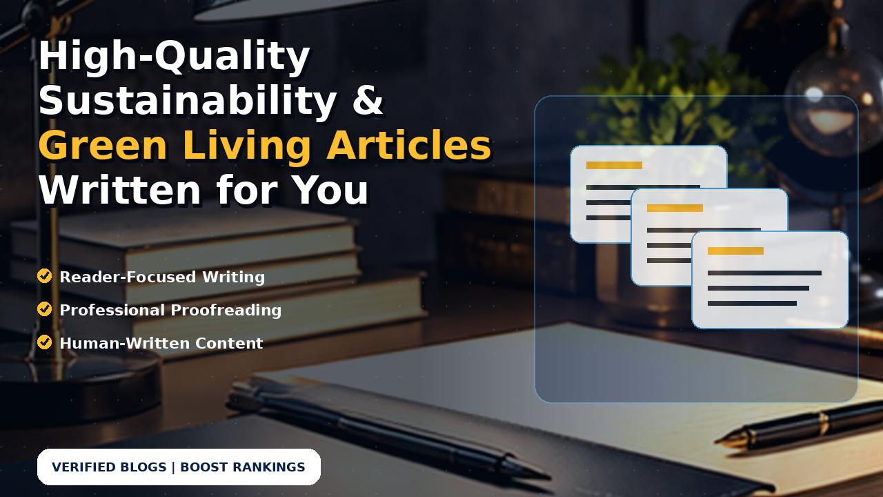 High-Quality Sustainability & Green Living Articles Written for You