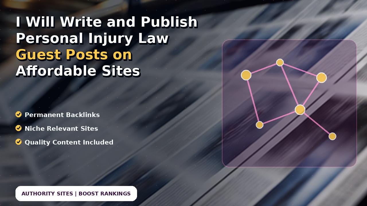I Will Write and Publish Personal Injury Law Guest Posts on Affordable Sites