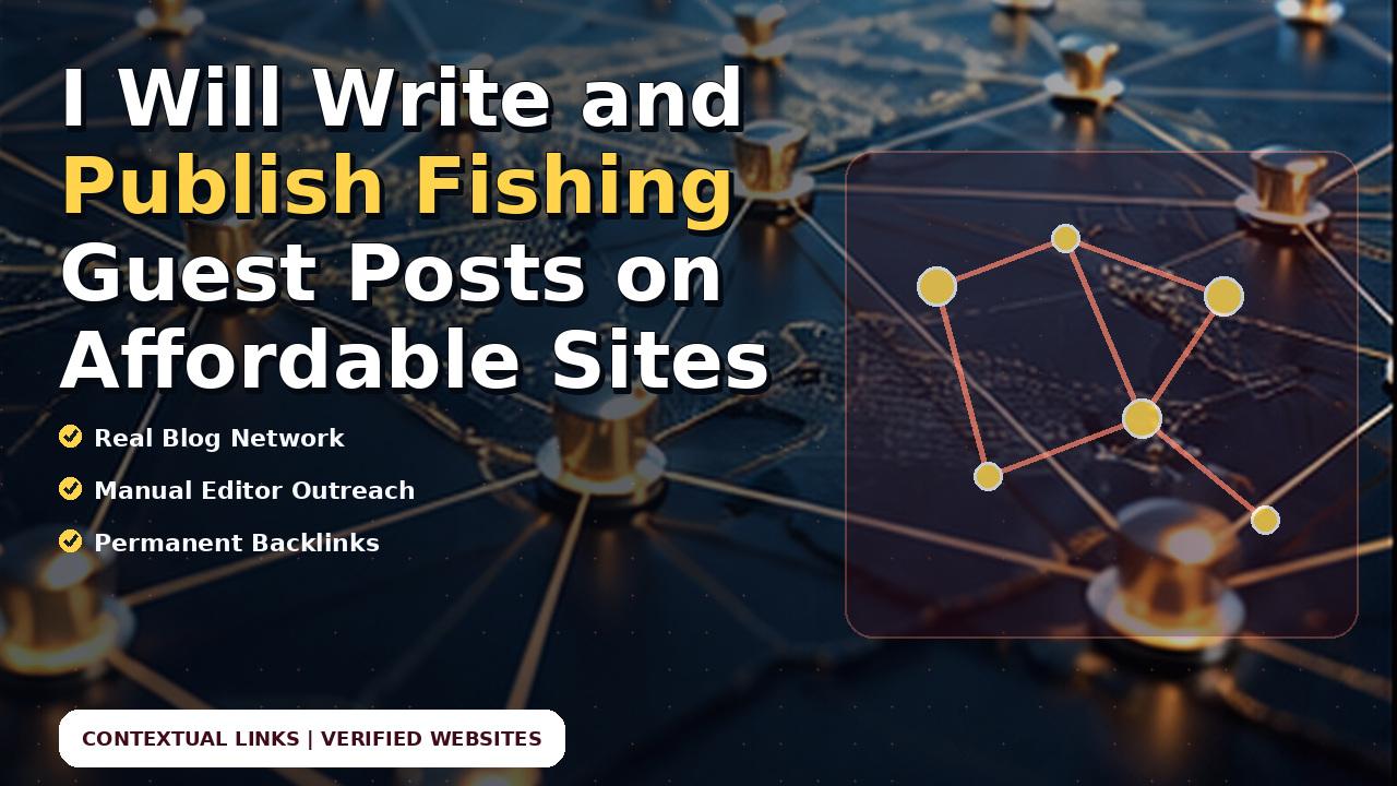 I Will Write and Publish Fishing Guest Posts on Affordable Sites