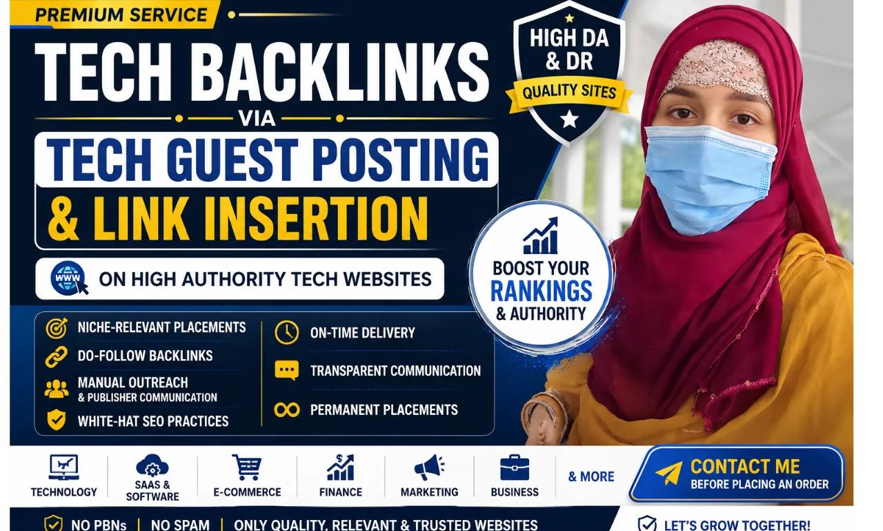 I Will Build High Quality Tech Guest Post Backlinks