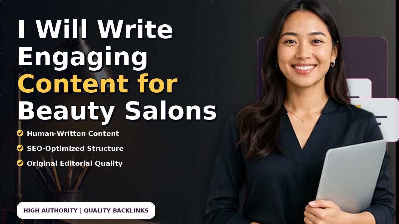 I Will Write Engaging Content for Beauty Salons