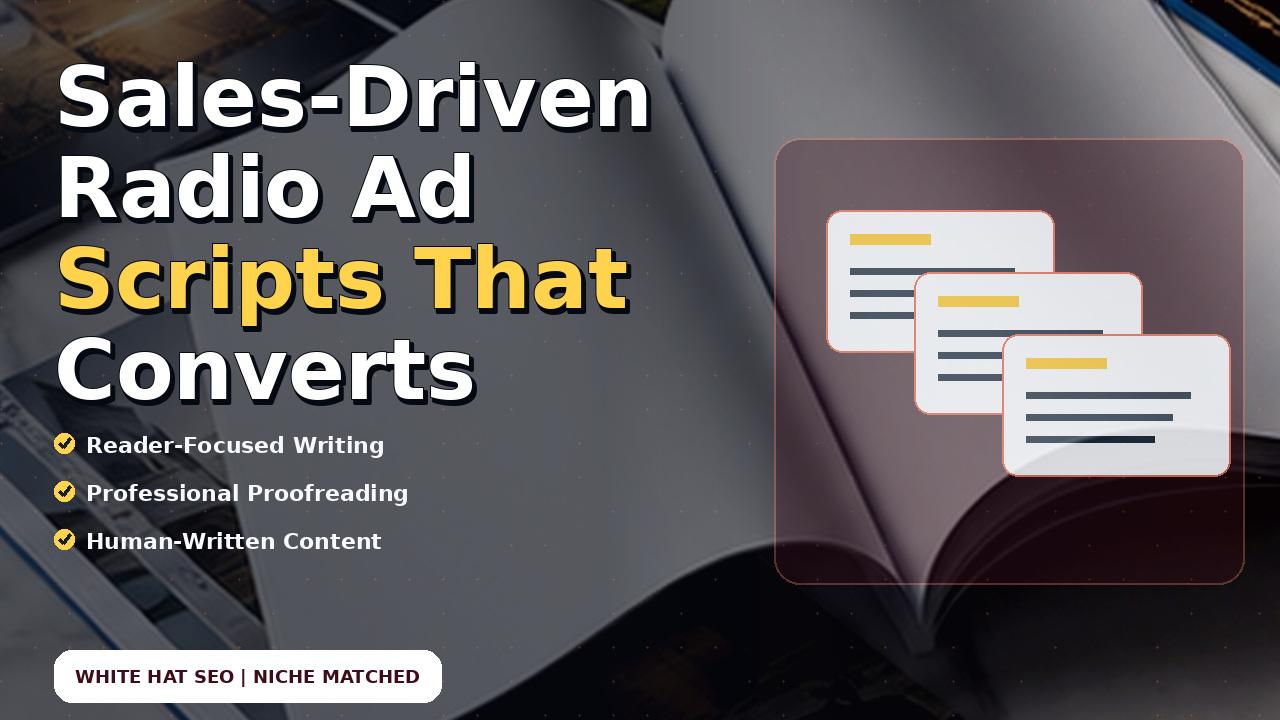 Sales-Driven Radio Ad Scripts That Converts