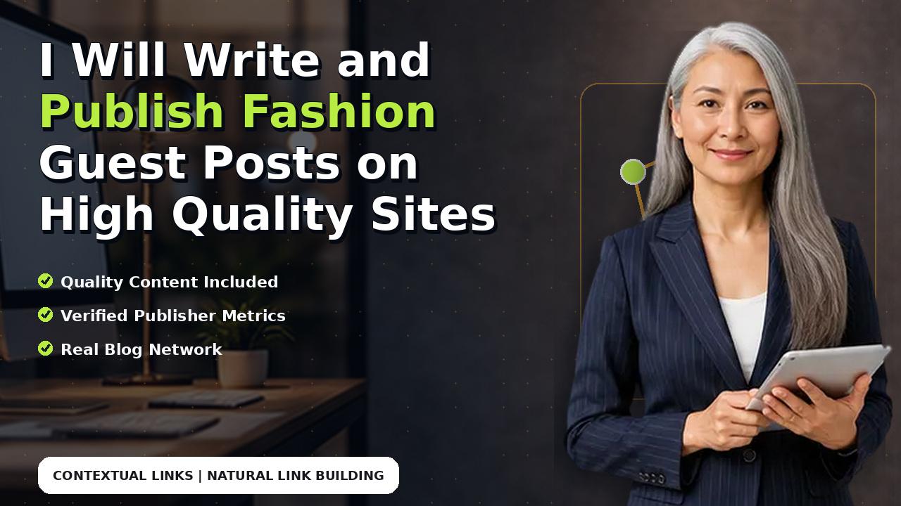 I Will Write and Publish Fashion Guest Posts on High Quality Sites