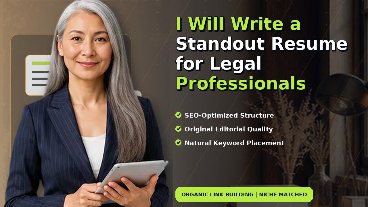 I Will Write a Standout Resume for Legal Professionals