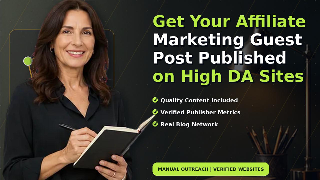 Get Your Affiliate Marketing Guest Post Published on High DA Sites