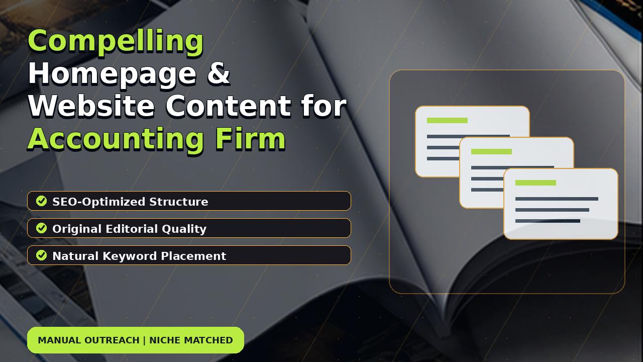 Compelling Homepage & Website Content for Accounting Firm