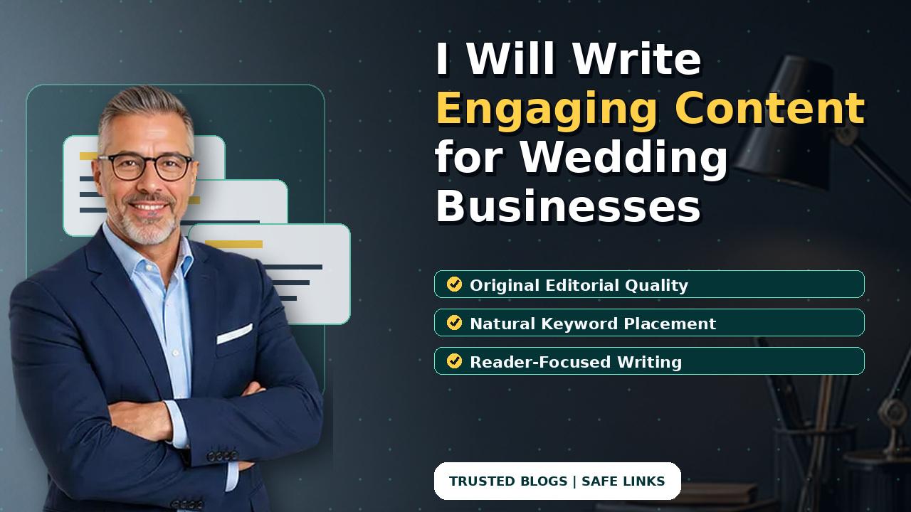 I Will Write Engaging Content for Wedding Businesses