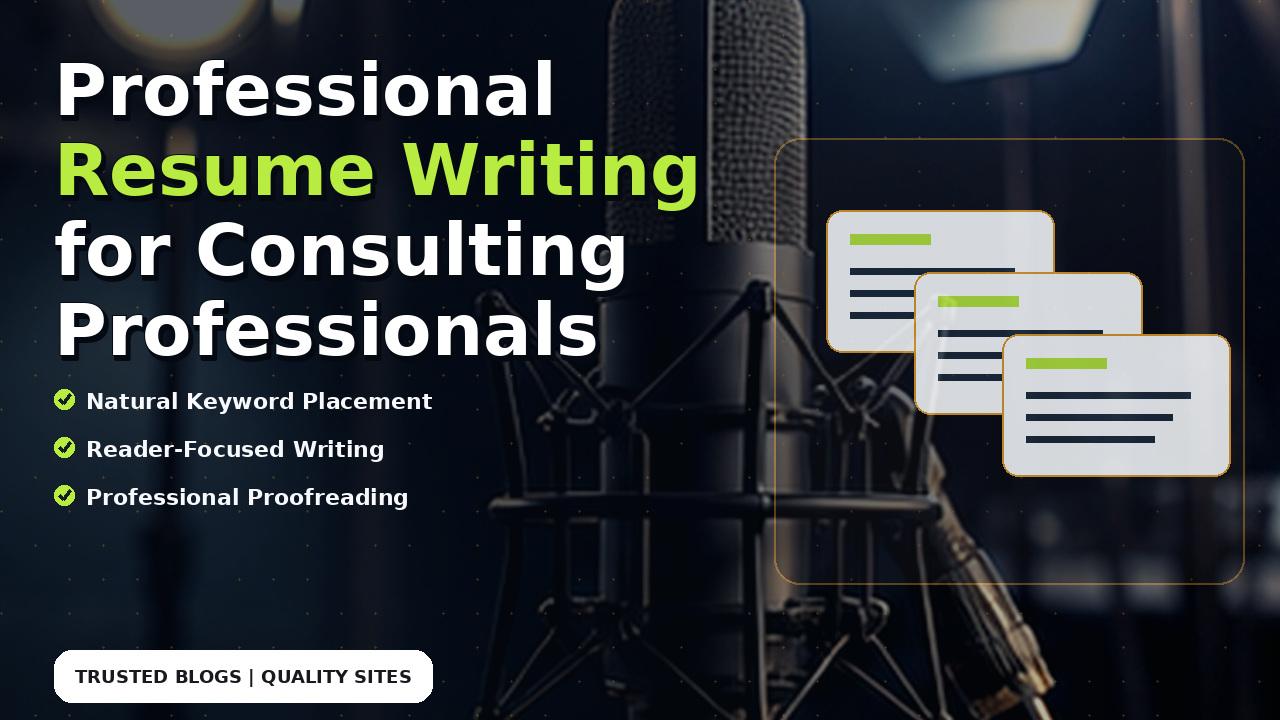 Professional Resume Writing for Consulting Professionals