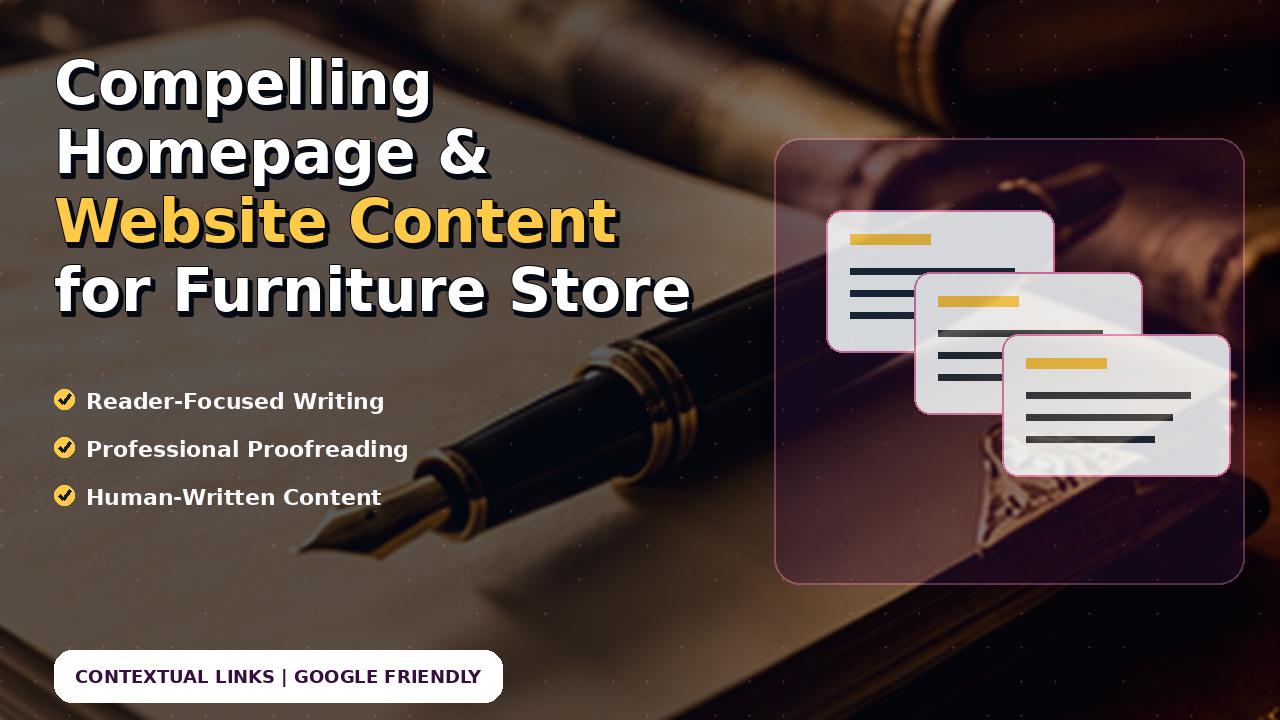Compelling Homepage & Website Content for Furniture Store