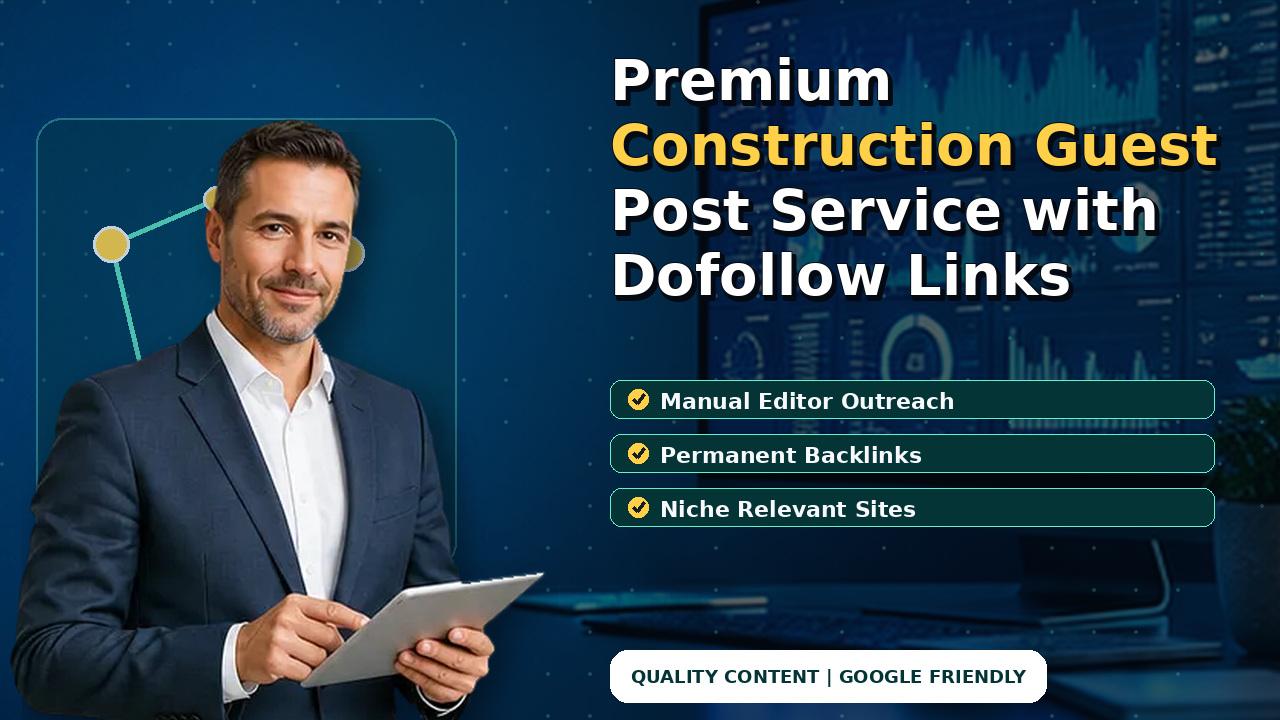 Premium Construction Guest Post Service with Dofollow Links