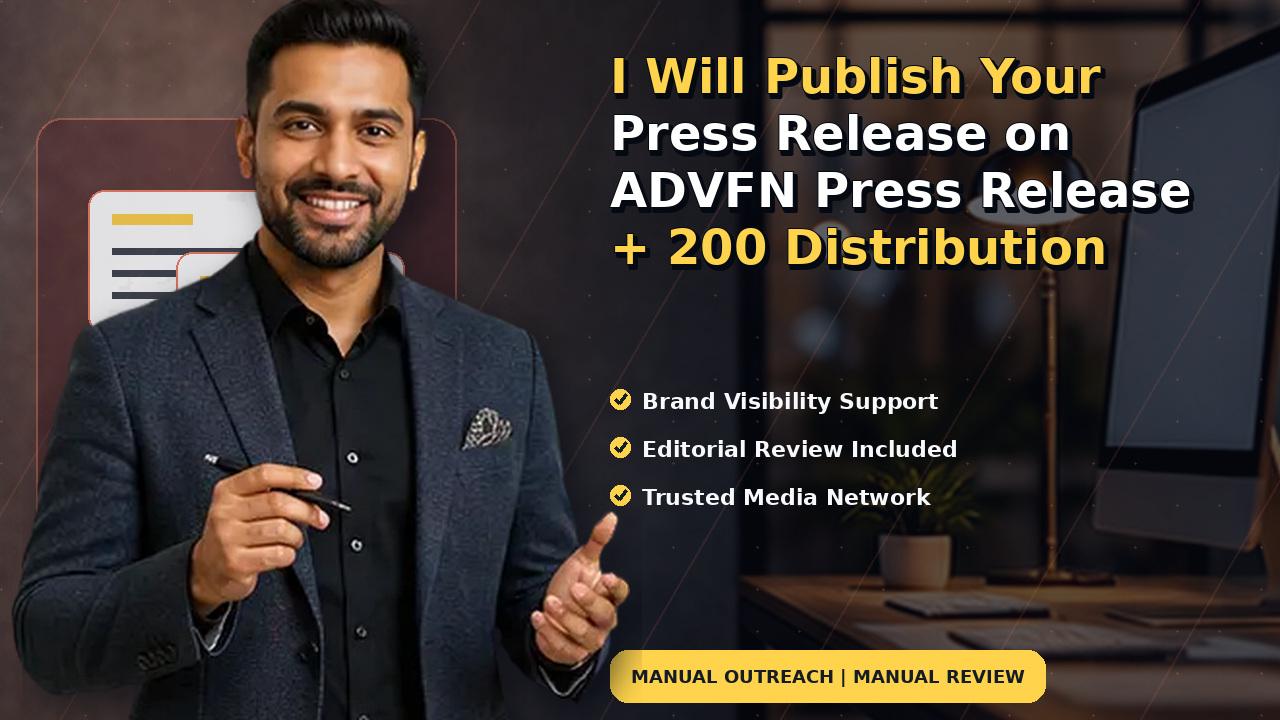 I Will Publish Your Press Release on ADVFN Press Release + 200 Distribution