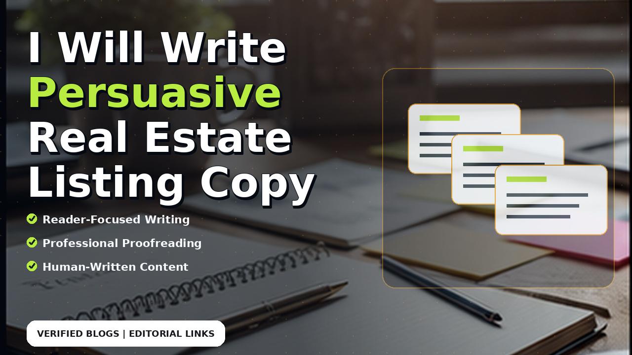 I Will Write Persuasive Real Estate Listing Copy
