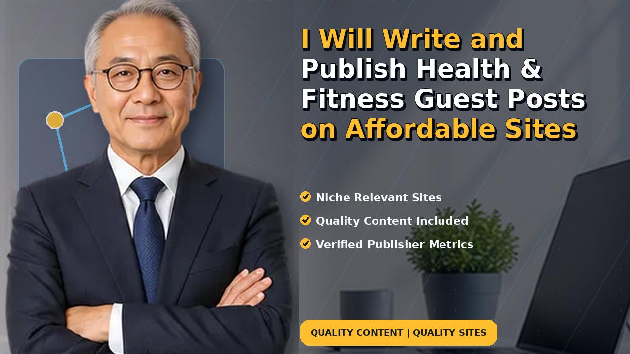 I Will Write and Publish Health & Fitness Guest Posts on Affordable Sites