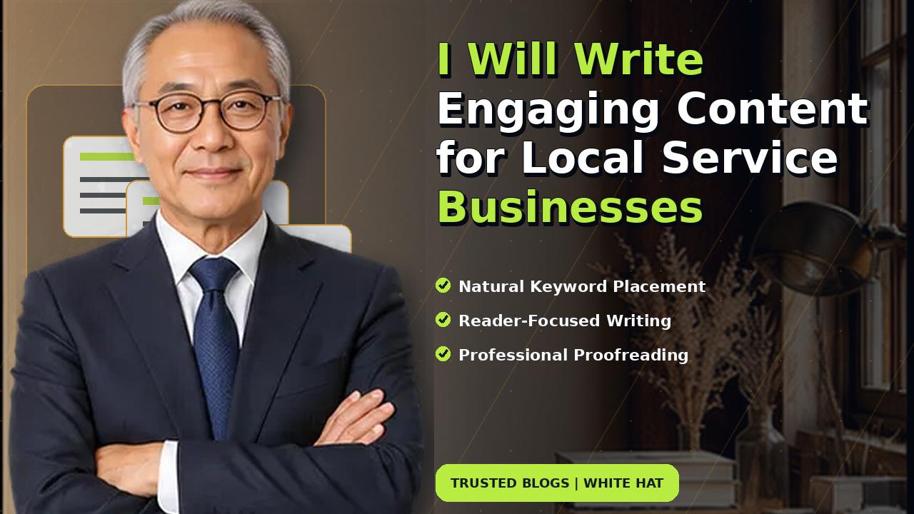 I Will Write Engaging Content for Local Service Businesses