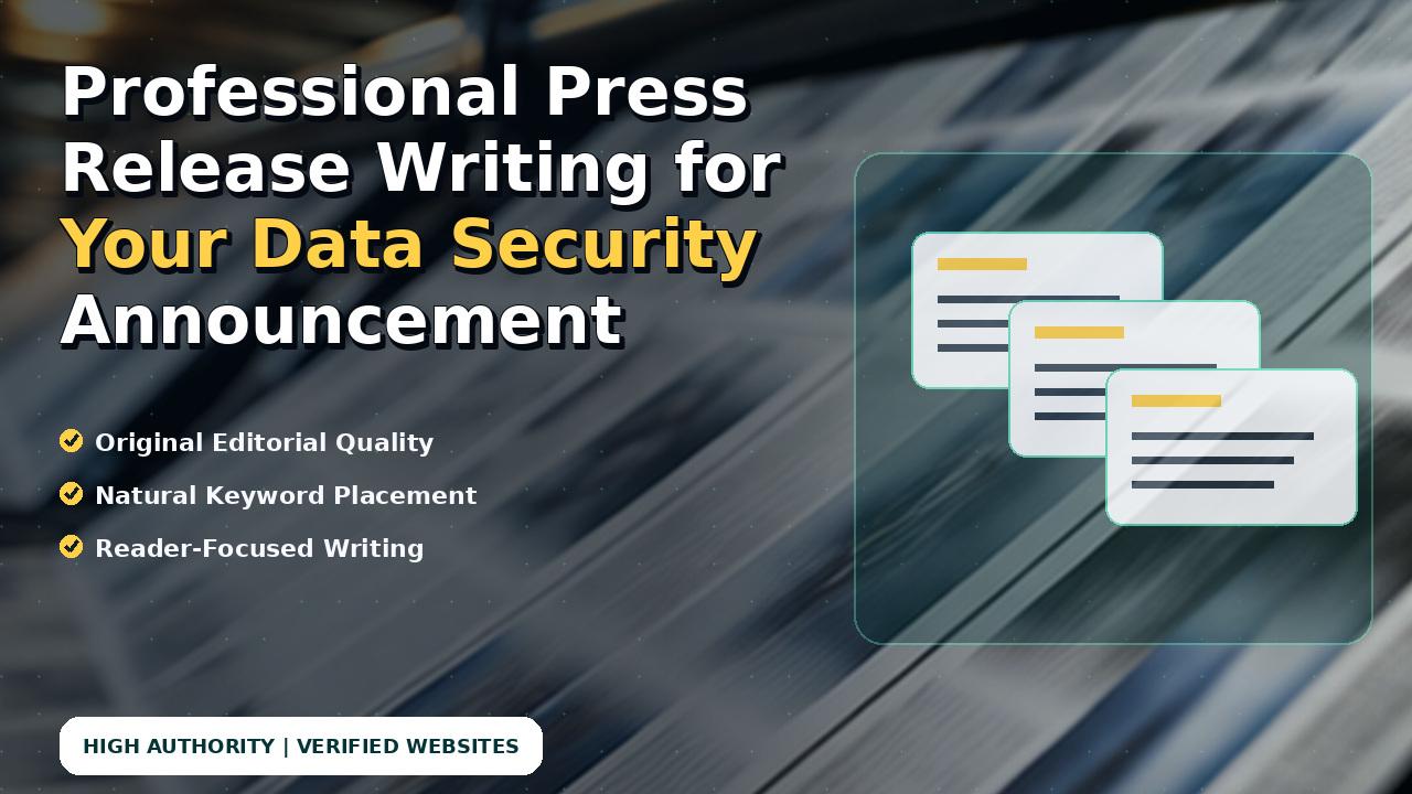 Professional Press Release Writing for Your Data Security Announcement